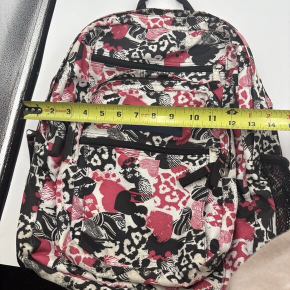 Jansport Mini Backpack Day Bag Hearts Black Pink - Picture 7 of 9